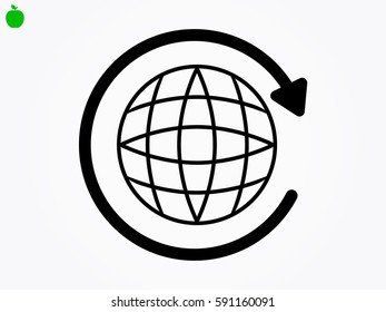 globe, icon, vector illustration eps10