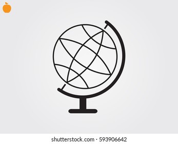 globe, icon, vector illustration eps10