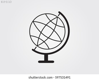 globe, icon, vector illustration eps10