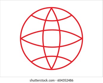 globe, icon, vector illustration eps10