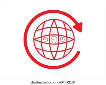 globe, icon, vector illustration eps10