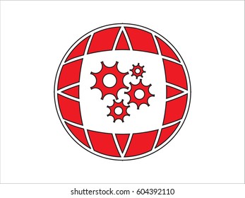 globe, icon, vector illustration eps10
