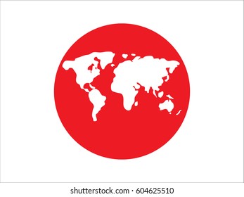 globe, icon, vector illustration eps10
