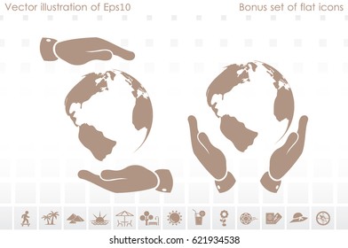 Globe icon vector illustration eps10.