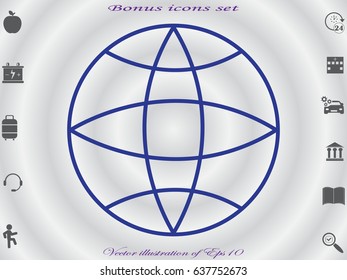 globe, icon, vector illustration eps10