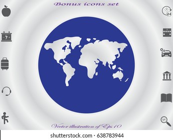 globe, icon, vector illustration eps10