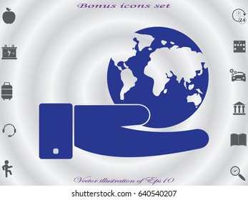 globe, icon, vector illustration eps10