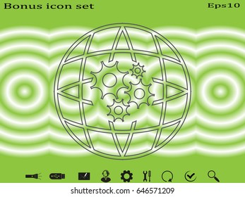 globe, icon, vector illustration eps10