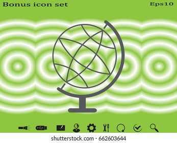globe and icon, vector illustration eps10