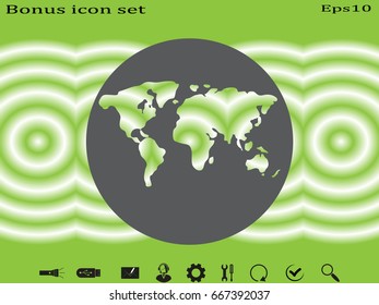 globe, icon, vector illustration eps10