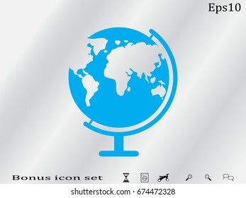 globe, icon, vector illustration eps10