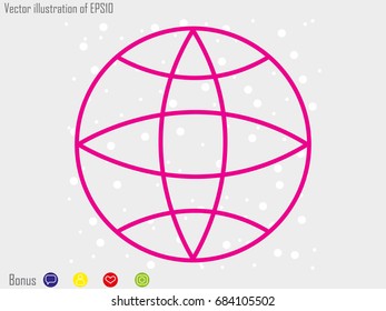 globe, icon, vector illustration eps10