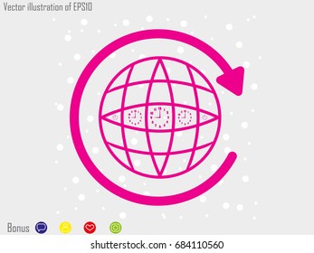 globe, icon, vector illustration eps10