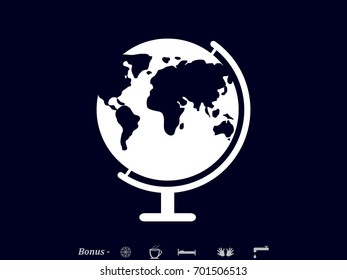 globe, icon, vector illustration eps10