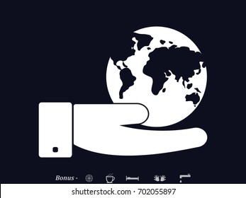 globe, icon, vector illustration eps10