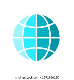 Globe icon, vector illustration. Flat design style. vector globe icon illustration isolated on white, globe icon Eps10. globe icons graphic design vector symbols.