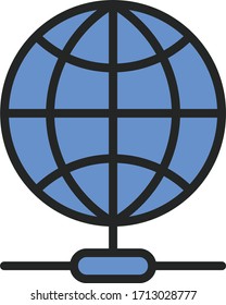 ilustración vectorial del icono del globo plano