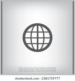 Globe Icon vector illustration. Flat design style