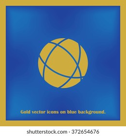 Globe icon, vector illustration. Flat design style