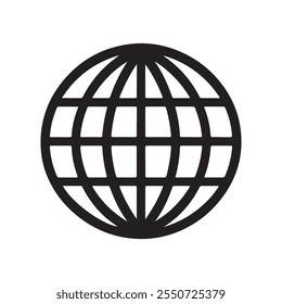 Ilustración vectorial Icono de globo, Ir al ícono de Web, ícono de Web, Sitio web, conjunto de íconos de página de inicio, arte de Clip de tierra, globo aislado fondo blanco