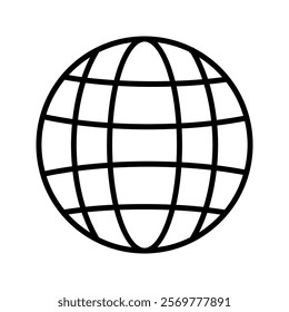 Globe Icon vector illustration, Go to web symbol icon, www symbol, Web icon, website, homepage icon , earth clip art, globe symbol isolated white background