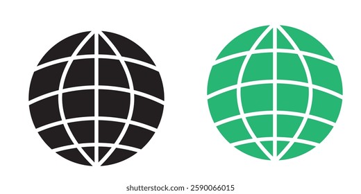 Globe Icon vector illustration, Go to web symbol icon, www symbol, Web icon, website, homepage icon set, earth clip art, globe symbol isolated white background