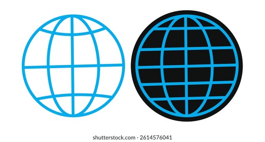 Globe Icon vector illustration, Go to web symbol icon, www symbol, Web icon, website, homepage icon set, earth clip art, globe symbol isolated white background