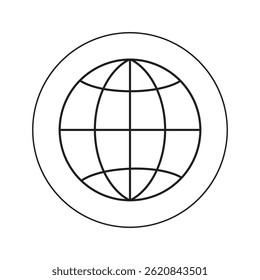 Globe Icon vector illustration, Go to web symbol icon, www symbol, Web icon, website, homepage icon set, earth clip art, globe symbol isolated white background