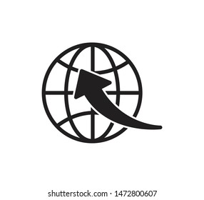 Globe icon vector illustration ,internet vector