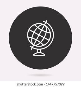 Globe icon. Vector illustration isolated. Simple pictogram for graphic and web design.