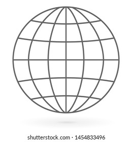 Globe icon. Vector illustration isolated on white background