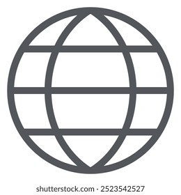 Globe icon vector illustration isolated on white background.