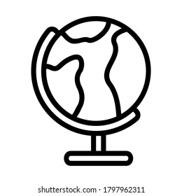 Globe icon vector illustration in line style for any projects, use for website mobile app presentation