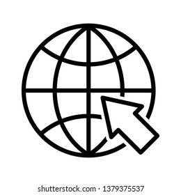 Globe Icon Vector Illustration Logo Template
