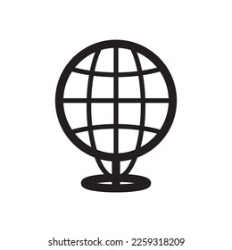 globe icon vector, illustration, object, smbol, logo, flat, outline