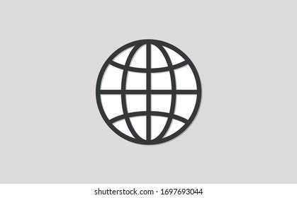 Globe icon . Vector illustration. on white background
