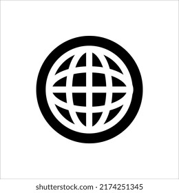 globe icon vector illustration on white background
