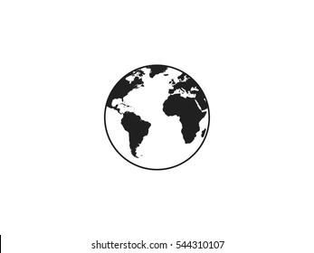 Globe icon vector illustration on white background
