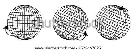 Globe Icon vector illustration on white background eps 10.