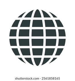 Globe icon vector illustration. Simple fill style	