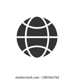 Globe Icon Vector Illustration, Globe symbol. Flat Vector illustration.