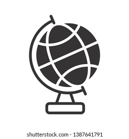 Globe Icon Vector Illustration, Globe symbol. Flat Vector illustration.