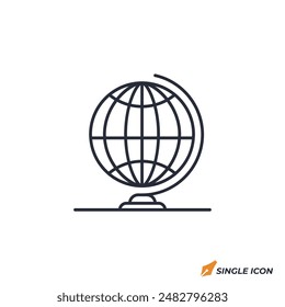 Globe icon vector illustration. Globe symbol isolated on white background.