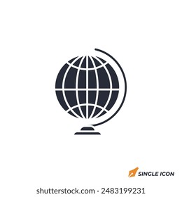 Globe icon vector illustration. Globe symbol isolated on white background.