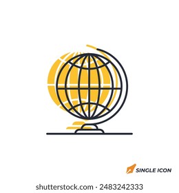 Globe icon vector illustration. Globe symbol isolated on white background.