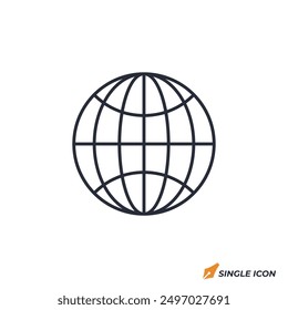 Globe icon vector illustration. Globe symbol isolated on white background