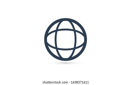 Globe Icon vector illustration. vector illustration. Web design icon