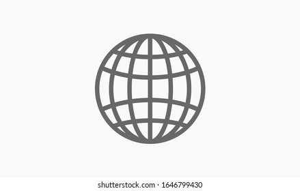 Icono de globo ilustración vectorial.ilustración vectorial. Icono de diseño web