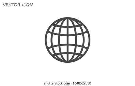 Globe Icon Vektorillustration Illustration.Vektorillustration. Webdesign-Symbol