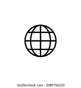 Globe icon vector. illustration of world icon design.
